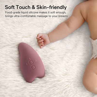 Breastfeeding Vibrating Breast Warming Lactation Massager With Heat