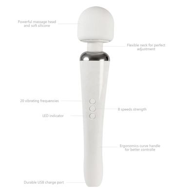 CE 8 Speed Wireless Wand Massager Rechargeable Body Massage Stick