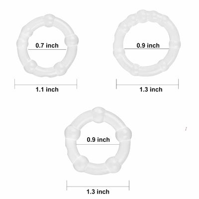 ROHS Cock Silicone Love Rings 3 Sets Penis Ring