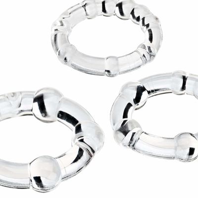 ROHS Cock Silicone Love Rings 3 Sets Penis Ring